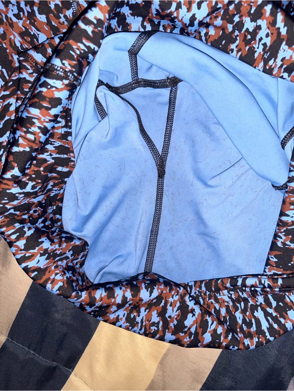 🍋 LIKE NEW Lululemon Fast & Free HR Tight - Leopard Camo Blue Nile Multi - Sz 8